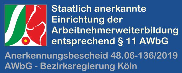 Anerkennungsbescheid der Bezirksregierung Köln - Staatliche Anerkennung § 11 AwBG