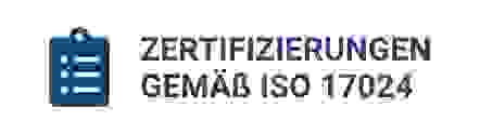 Zertifizierungen gemäß ISO 17024